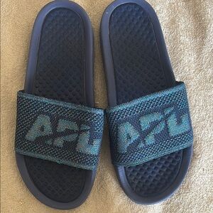 APL Navy and Teal Slide Sandals